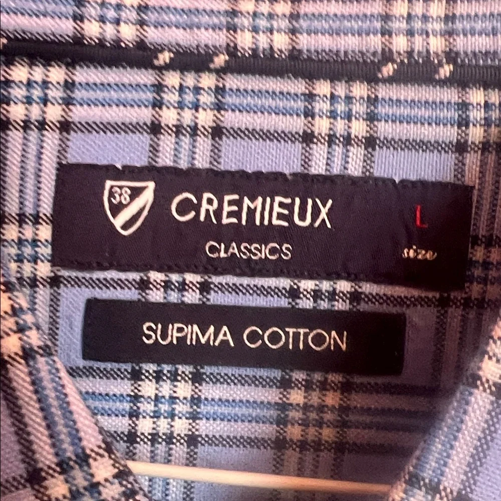 Daniel Cremieux Blue and Black white Plaid Button-Down Shirt - Picture 2 of 6